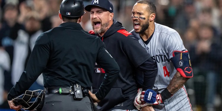 Twins shortstop Carlos Correa, manager Rocco Baldelli ejected in tense walk-off loss vs. Mariners Twins shortstop Carlos Correa, manager Rocco Baldelli ejected in tense walk-off loss vs. Mariners