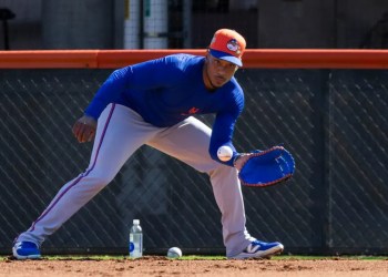 Jorge Polanco Participates in Mets First Base Experiment Jorge Polanco Participates in Mets First Base Experiment