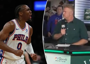76ers Fans Disrupt Celtics Postgame Show with Brian Scalabrine 76ers Fans Disrupt Celtics Postgame Show with Brian Scalabrine