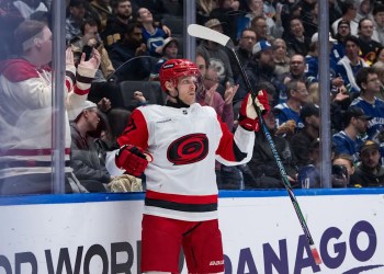 Nikolaj Ehlers Scores Three Goals in Hurricanes’ 6-4 Win Over Canucks Nikolaj Ehlers Scores Three Goals in Hurricanes’ 6-4 Win Over Canucks