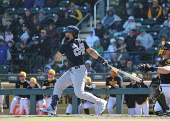 Jasson Dominguez Aims to Improve as Yankees Switch-Hitter Jasson Dominguez Aims to Improve as Yankees Switch-Hitter