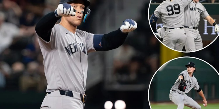 Aaron Judge and Ben Rice Contribute to Yankees Win Over Rangers Aaron Judge and Ben Rice Contribute to Yankees Win Over Rangers