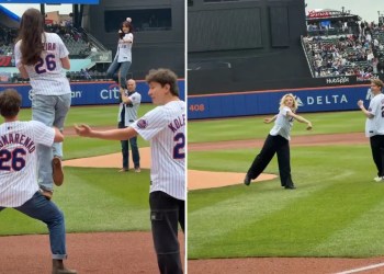 US Figure Skating Team’s First Pitch at Mets Game Fails US Figure Skating Team’s First Pitch at Mets Game Fails