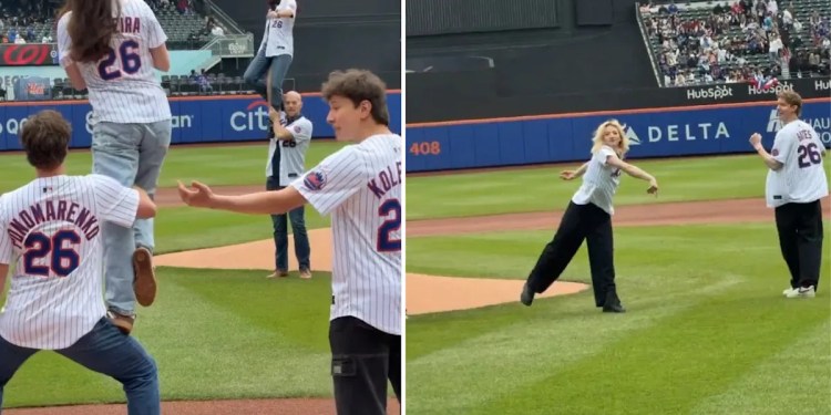 US Figure Skating Team’s First Pitch at Mets Game Fails US Figure Skating Team’s First Pitch at Mets Game Fails
