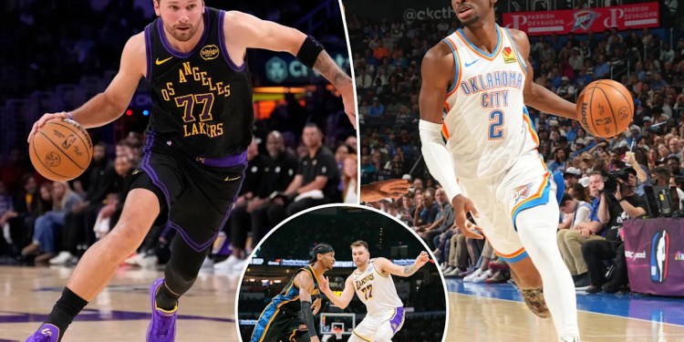 Luka Doncic and Shai Gilgeous-Alexander in NBA Spotlight Luka Doncic and Shai Gilgeous-Alexander in NBA Spotlight