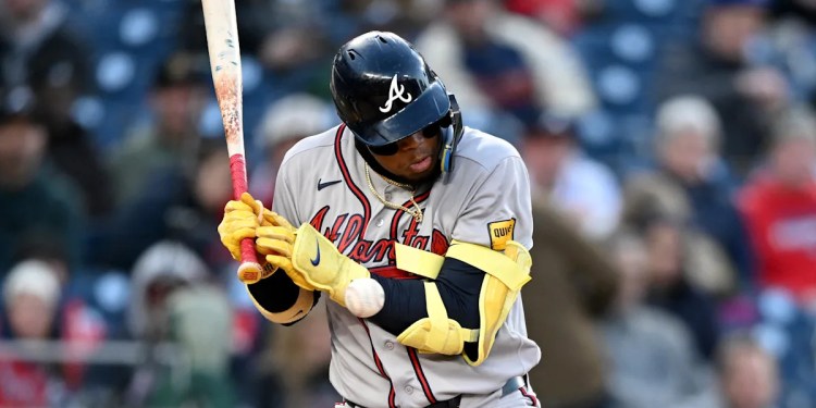 Ronald Acuña Jr. Exits Game After Hit-by-Pitch Ronald Acuña Jr. Exits Game After Hit-by-Pitch
