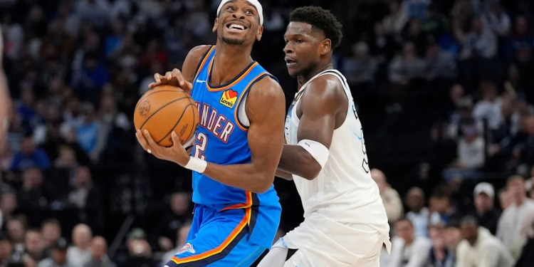 Thunder vs. Timberwolves: Shai Gilgeous-Alexander and Anthony Edwards to face off in NBA's irresistible series Thunder vs. Timberwolves: Shai Gilgeous-Alexander and Anthony Edwards to face off in NBA's irresistible series