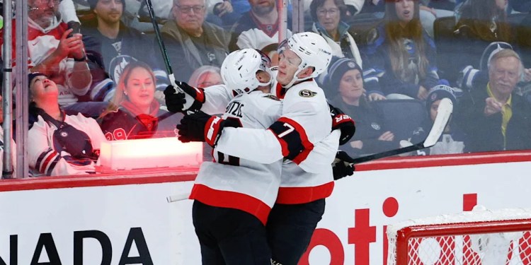 Ottawa Defeats Winnipeg 3-2 in Overtime
Tim Stutzle Records Nine Points in Last Four Games Ottawa Defeats Winnipeg 3-2 in Overtime
Tim Stutzle Records Nine Points in Last Four Games