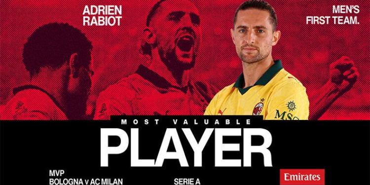 Rabiot Named MVP in Bologna vs AC Milan Match Rabiot Named MVP in Bologna vs AC Milan Match