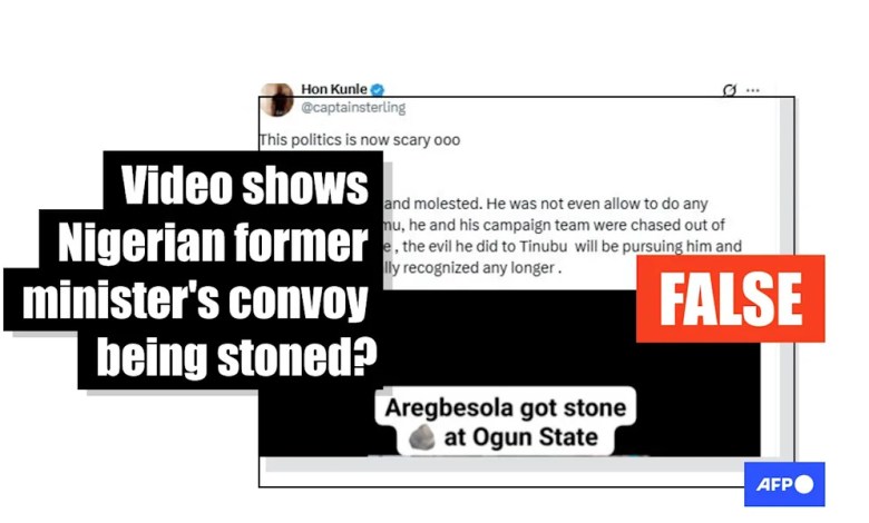 The false post said that the former Minister minister was stoned during the campaign The false post said that the former Minister minister was stoned during the campaign