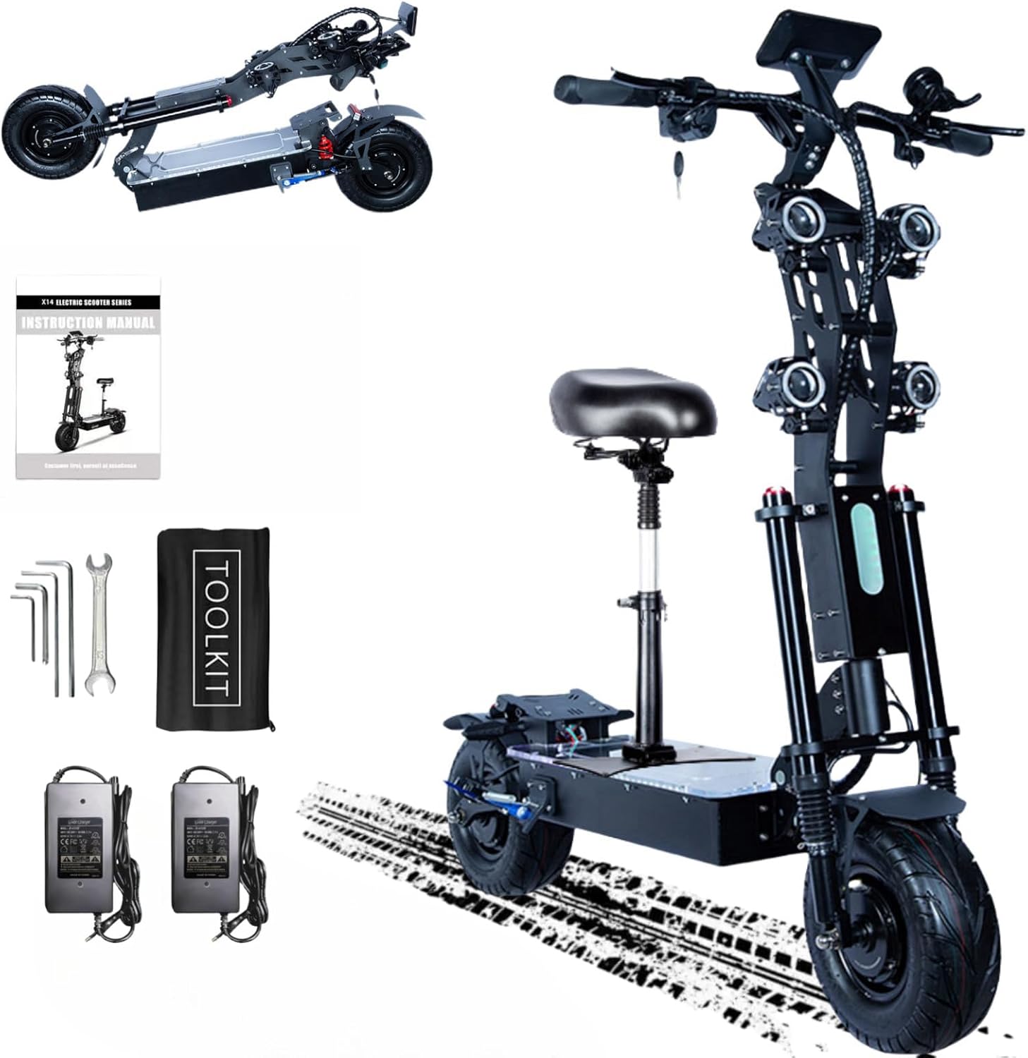 Experience the Thrill: 10000W Electric Scooter Reaches 62 MPH and 80-Mile Range! Experience the Thrill: 10000W Electric Scooter Reaches 62 MPH and 80-Mile Range!