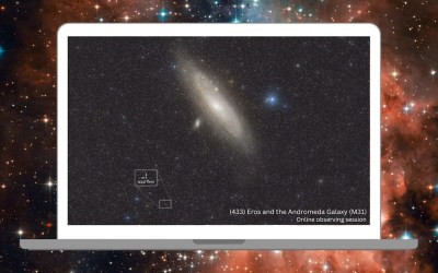 Watch live as near-Earth asteroid Eros buzzes the Andromeda Galaxy on Nov. 30 (video) Watch live as near-Earth asteroid Eros buzzes the Andromeda Galaxy on Nov. 30 (video)