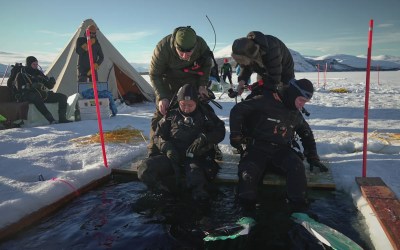 Scientists train to dive beneath polar ice as climate change warms the Arctic and Antarctica Scientists train to dive beneath polar ice as climate change warms the Arctic and Antarctica