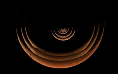 Asteroid mission captures rarely seen perspective of Mars during close flyby Asteroid mission captures rarely seen perspective of Mars during close flyby