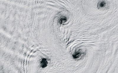 Mesmerizing vortexes swirl near an Antarctic volcano | Space photo of the day for May 12, 2026 Mesmerizing vortexes swirl near an Antarctic volcano | Space photo of the day for May 12, 2026