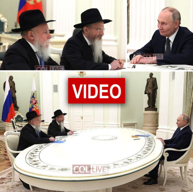 President Putin to Chief Rabbi of Russia: Thank You for Your Work President Putin to Chief Rabbi of Russia: Thank You for Your Work
