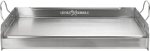 LITTLE GRIDDLE 100% Stainless Steel Griddle with Even Heat Cross Bracing and Removable Handles – For Grills, Camping, Tailgating LITTLE GRIDDLE 100% Stainless Steel Griddle with Even Heat Cross Bracing and Removable Handles – For Grills, Camping, Tailgating