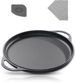 12 Inch Lightweight Pre-Seasoned Cast Iron Griddle with Cleaning Kit – Smooth Polished Surface, Easy to Clean Cast Iron skillets Use in the Oven, on the Stove or Grill, Over a Campfire 12 Inch Lightweight Pre-Seasoned Cast Iron Griddle with Cleaning Kit – Smooth Polished Surface, Easy to Clean Cast Iron skillets Use in the Oven, on the Stove or Grill, Over a Campfire
