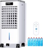 Windowless Portable Air Conditioners, Evaporative Air Cooler w/3 Modes & 3 Speeds, 12H Timer for Smart Auto-off, 2-Gal Tank for 20H Cooling,16FT Remote,No Hose Needed,46db Swamp Cooler Windowless Portable Air Conditioners, Evaporative Air Cooler w/3 Modes & 3 Speeds, 12H Timer for Smart Auto-off, 2-Gal Tank for 20H Cooling,16FT Remote,No Hose Needed,46db Swamp Cooler