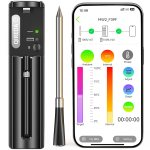 Wireless Meat Thermometer with 800 ft Remote Range, Bluetooth 5.3 Digital Wireless Cooking Thermometer with 5.5mm Ultra-Thin Probe, Instant Read Food Thermometer with App for BBQ Oven Grill Wireless Meat Thermometer with 800 ft Remote Range, Bluetooth 5.3 Digital Wireless Cooking Thermometer with 5.5mm Ultra-Thin Probe, Instant Read Food Thermometer with App for BBQ Oven Grill