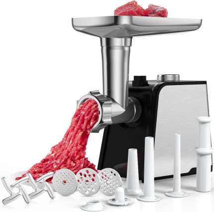 3200W Max Electric Meat Grinder & Sausage Stuffer – Heavy Duty Mincer Machine with 2 Blade And 3 Plates, 3 Tubes & Kubbe Kit for Home Kitchen Use MG-S9(002) 3200W Max Electric Meat Grinder & Sausage Stuffer – Heavy Duty Mincer Machine with 2 Blade And 3 Plates, 3 Tubes & Kubbe Kit for Home Kitchen Use MG-S9(002)