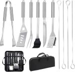 11Pcs Stainless Steel BBQ Grilling Accessories Set, Dad Gifts for Fathers Day Grilling Gifts,Portable Practical Grill Tools Utensils Kit with Storage Bag for Outdoor Grill Camping Backyard 11Pcs Stainless Steel BBQ Grilling Accessories Set, Dad Gifts for Fathers Day Grilling Gifts,Portable Practical Grill Tools Utensils Kit with Storage Bag for Outdoor Grill Camping Backyard