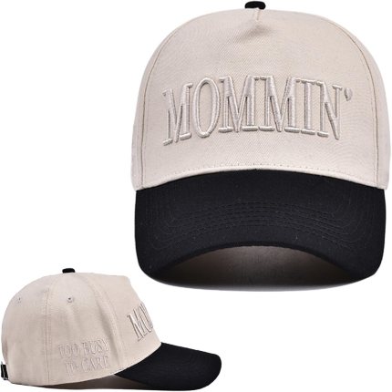 Mommin Trucker Hat for Women Embroidered Mom Baseball Cap Adjustable Canvas Vintage Hat for Casual Wear Mommin Trucker Hat for Women Embroidered Mom Baseball Cap Adjustable Canvas Vintage Hat for Casual Wear