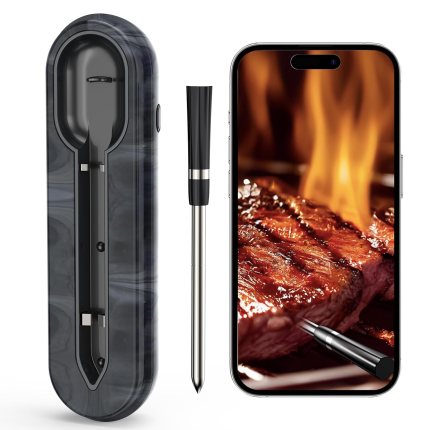 Unique Wireless Meat Thermometer, Accurate Temperature Detection Probe, 500FT Remote Monitoring, Dual Alarm, Cooking Meat Thermometer Wireless for Grilling, Smoking, Oven, BBQ, Rotisserie Unique Wireless Meat Thermometer, Accurate Temperature Detection Probe, 500FT Remote Monitoring, Dual Alarm, Cooking Meat Thermometer Wireless for Grilling, Smoking, Oven, BBQ, Rotisserie