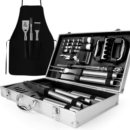 MORECORE Portable Grill Tools Kit-32 Piece BBQ Accessories Set, Stainless Steel Cooking & Grilling Utensil Organizer Travel Set for Men Outdoor, Picnics, RVs, Camping, Parties MORECORE Portable Grill Tools Kit-32 Piece BBQ Accessories Set, Stainless Steel Cooking & Grilling Utensil Organizer Travel Set for Men Outdoor, Picnics, RVs, Camping, Parties