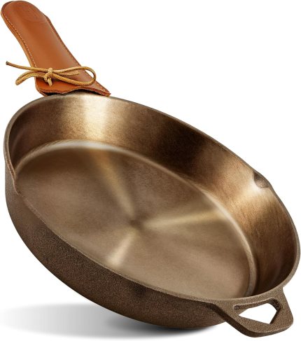 Modern Innovations 10 Inch Cast Iron Skillet, Pre-Seasoned Smooth Polished Surface, Heavy-Duty, Naturally Non-Stick 100% Cast Iron Frying Pan- Saute, Sear & Grill on Campfires, Stoves & Ovens Modern Innovations 10 Inch Cast Iron Skillet, Pre-Seasoned Smooth Polished Surface, Heavy-Duty, Naturally Non-Stick 100% Cast Iron Frying Pan- Saute, Sear & Grill on Campfires, Stoves & Ovens