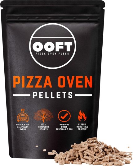 OOFT 100% Hardwood Pizza Oven Pellets – Moisture Proof Resealable Bag – High Heat Output – Suitable for Ooni, Dellonda, Nero, Fresh Grills, Ninja Woodfire and Other Pellet Ovens and Grills – 10lb Bag OOFT 100% Hardwood Pizza Oven Pellets – Moisture Proof Resealable Bag – High Heat Output – Suitable for Ooni, Dellonda, Nero, Fresh Grills, Ninja Woodfire and Other Pellet Ovens and Grills – 10lb Bag