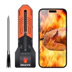 WiFi Bluetooth Wireless Meat Thermometer, Unlimited Range, 7 NIST Certified Accuracy Sensors with Ambient Temp Remote Monitoring for BBQ Grill, Oven, Smoker, Air Fryer (1, Black, Medium) WiFi Bluetooth Wireless Meat Thermometer, Unlimited Range, 7 NIST Certified Accuracy Sensors with Ambient Temp Remote Monitoring for BBQ Grill, Oven, Smoker, Air Fryer (1, Black, Medium)