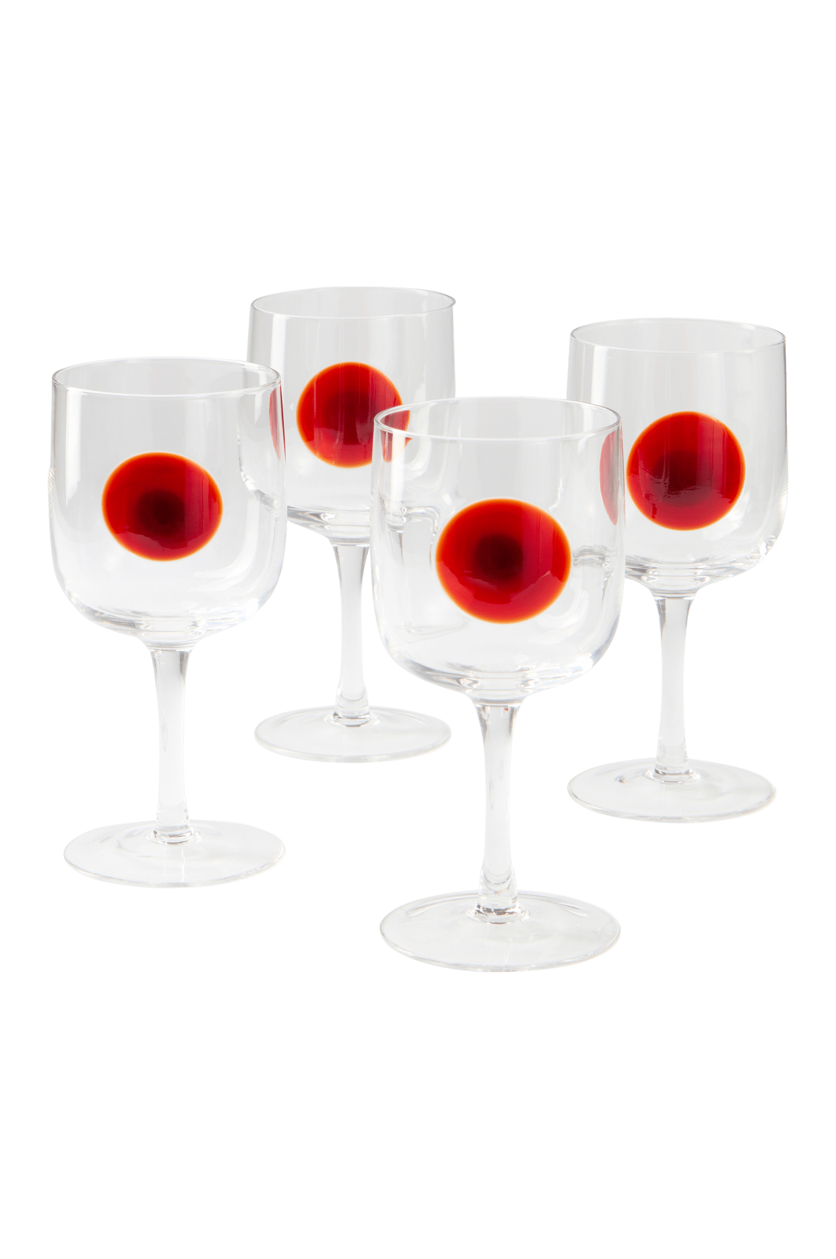 DART vinglas 4-pack Transparent/vinröd