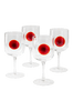 DART vinglas 4-pack Transparent/vinröd
