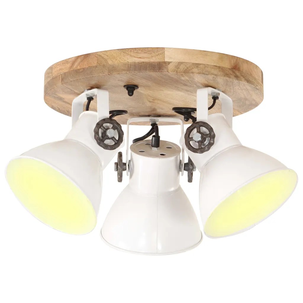 vidaXL Taklampa industriell 25 W vit 42x27cm E27