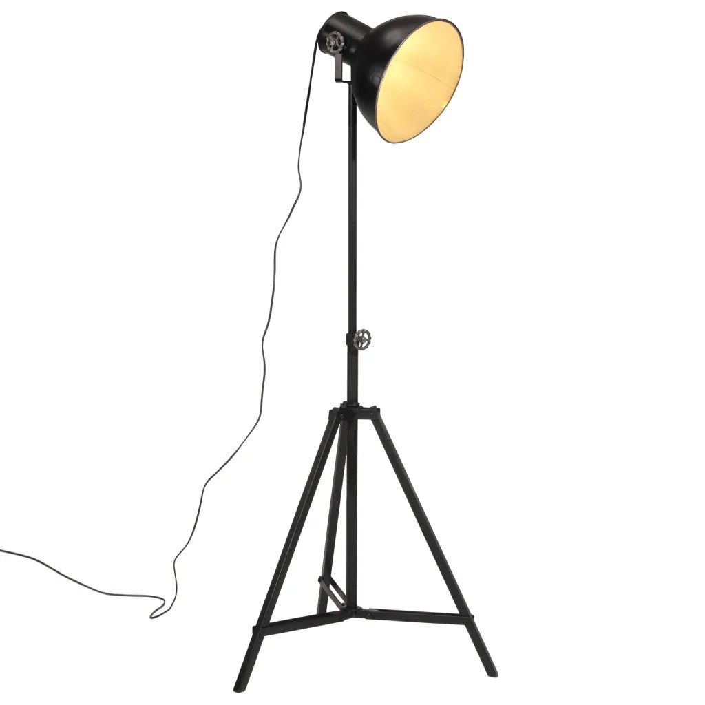 vidaXL Golvlampa 25 W svart 61x61x90/150 cm E27