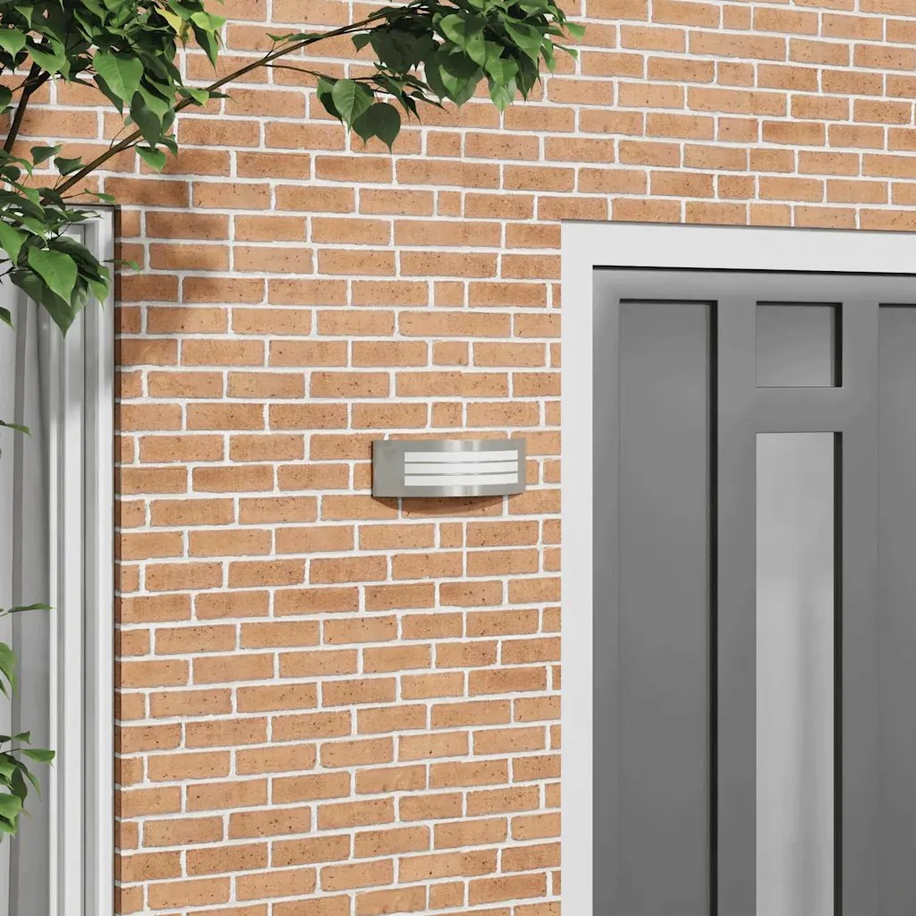 vidaXL Utomhus Vägglampa Silver Rostfritt Stål IP44