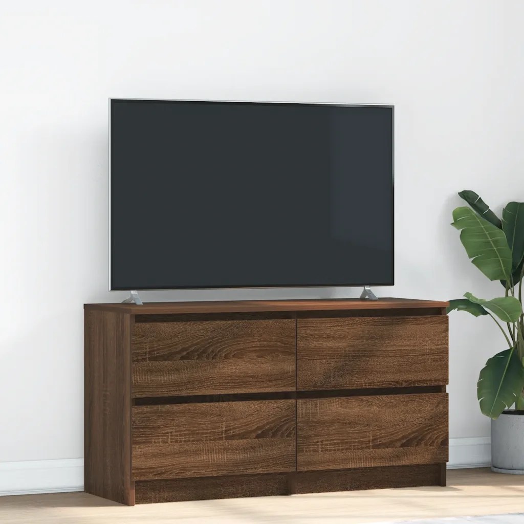 vidaXL TV-bänk brun ek 100x35x54 cm konstruerat trä