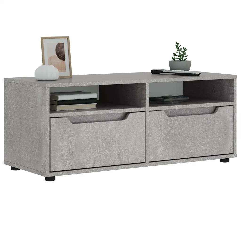 vidaXL TV-bänk VISNES betonggrå 100x40x38 cm konstruerat trä