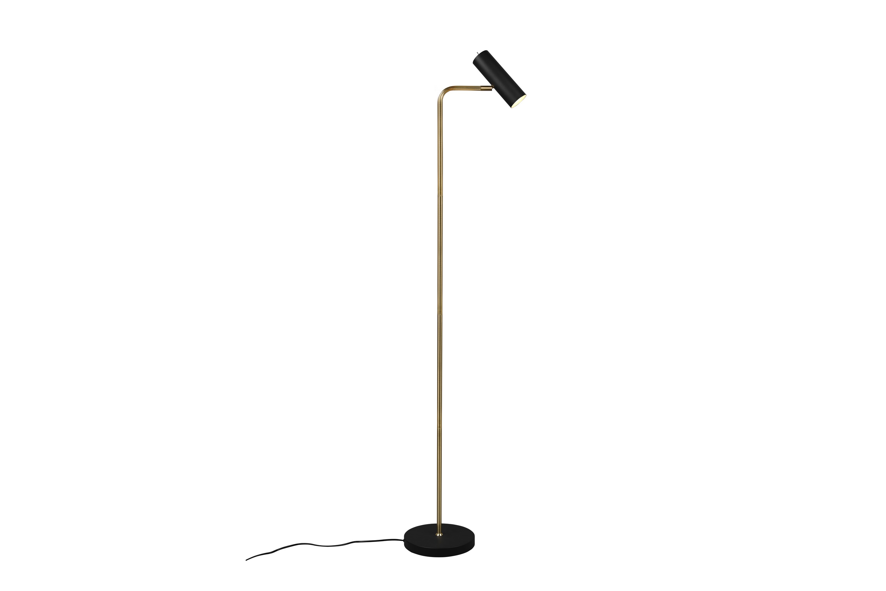 MARLEY Golvlampa GU10 mattmässing/ mattsvart – Mässing/Matt svart