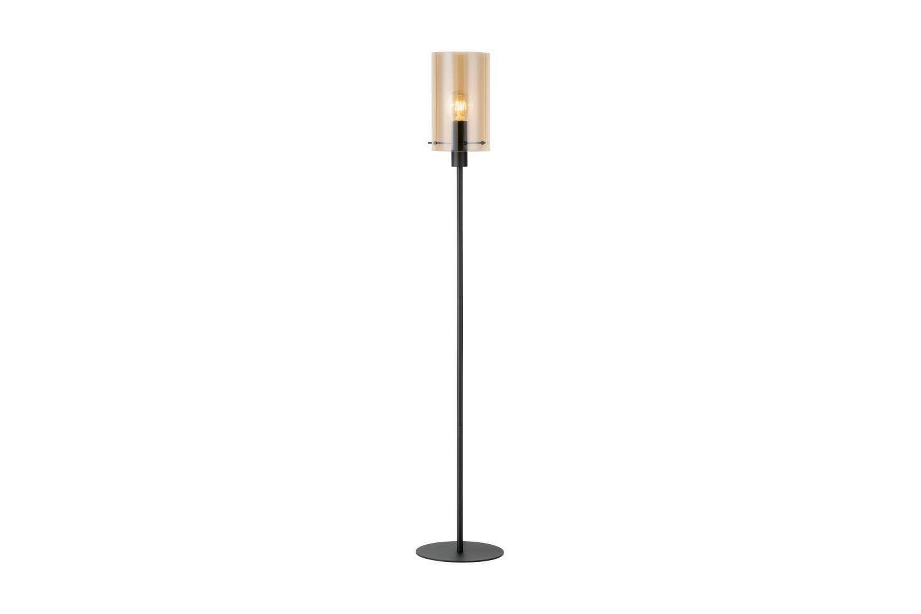 Golvlampa Eglo Polverara Svart/Amber –