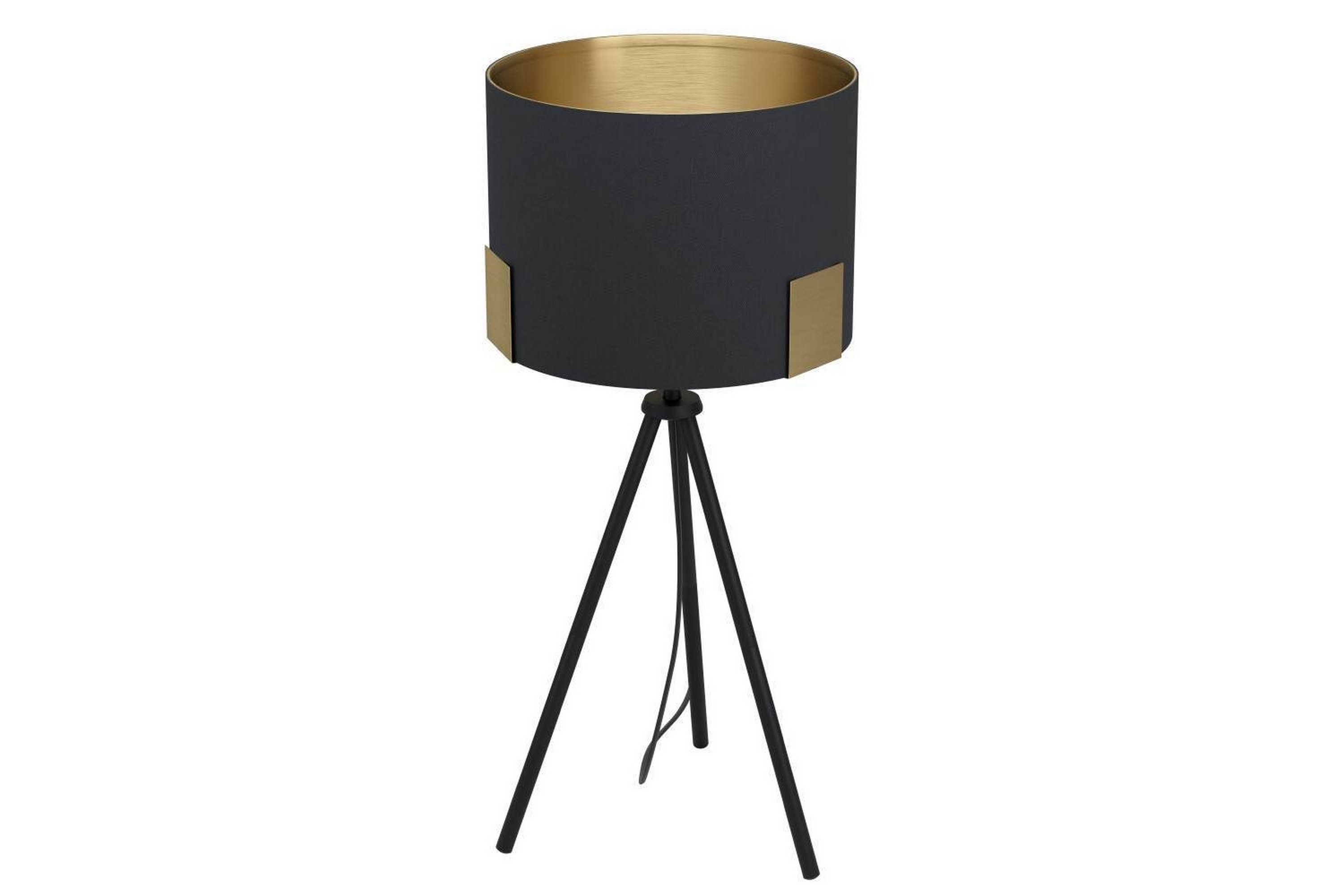 Golvlampa Eglo Tortola 1 Svart/Mässing –