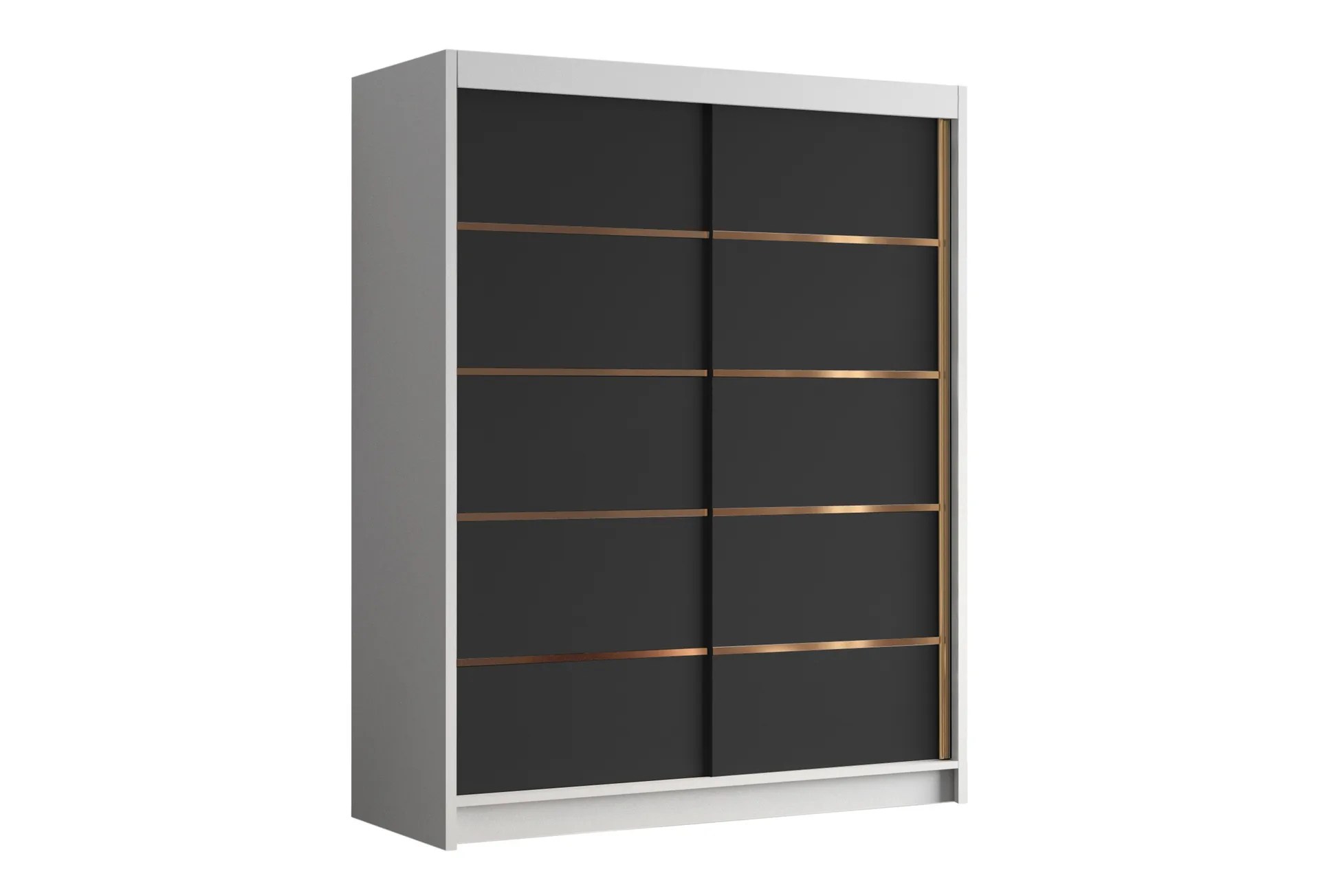 Emet Garderob 150×200 cm Svart/Vit –