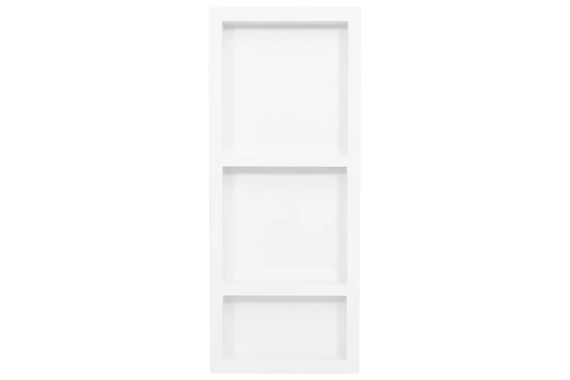 Infälld duschhylla niche 3 hyllor matt vit 41x99x9 cm – Vit