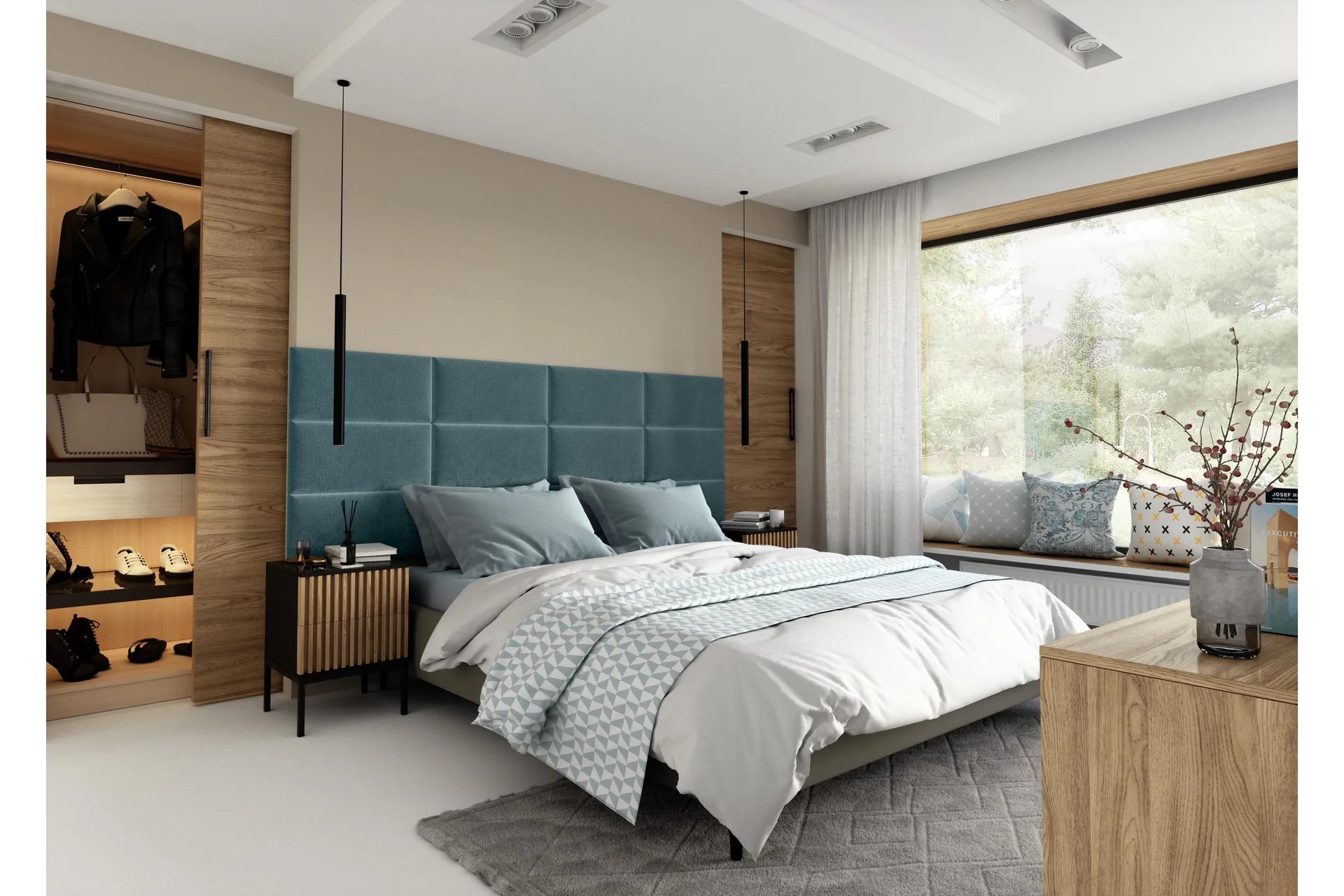 Quadratta Väggskiva 240×90 cm Grön –