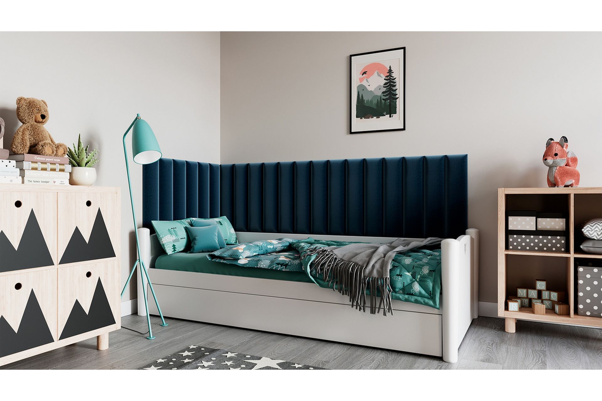 Quadratta Väggskiva 300×60 cm Blå –