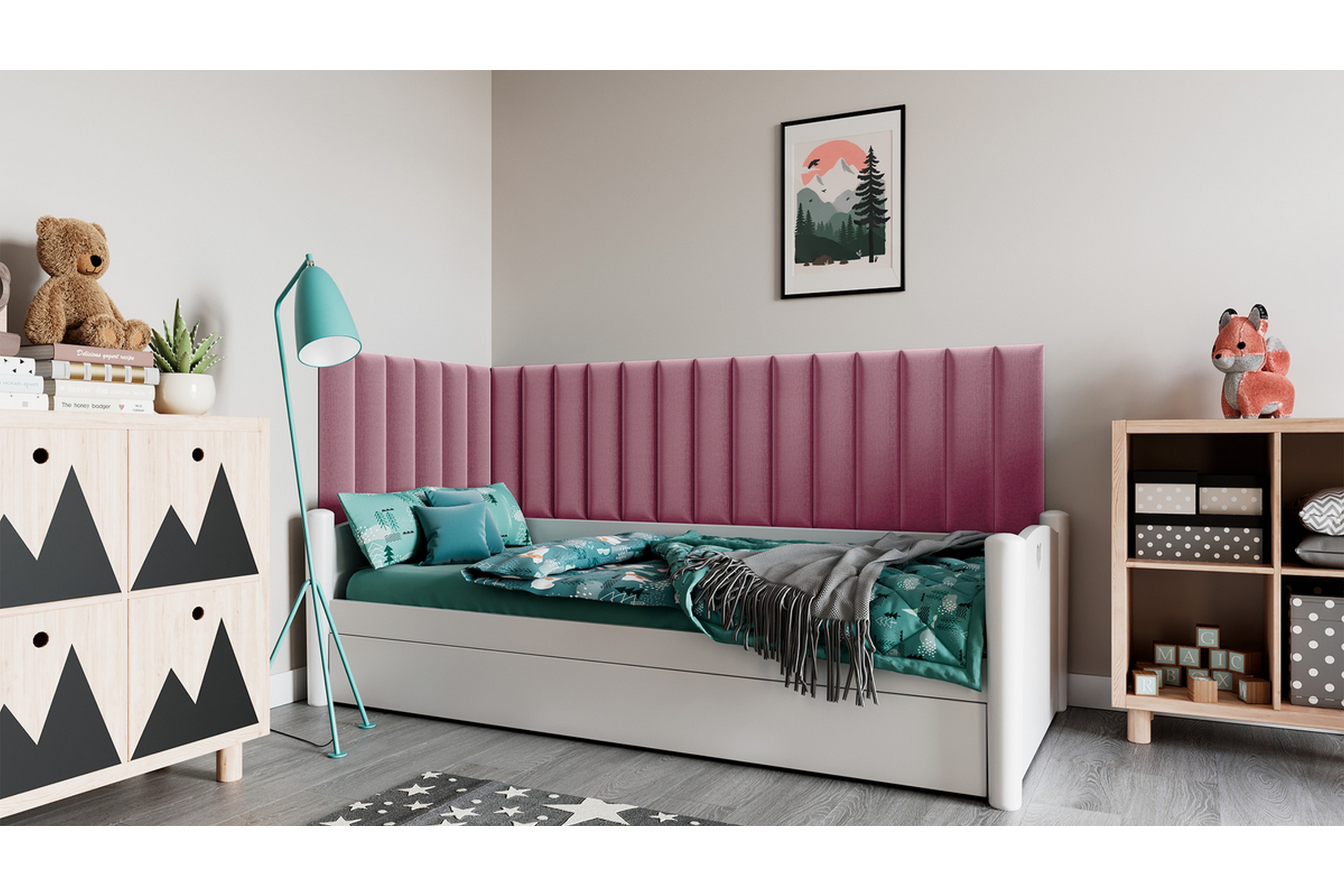 Quadratta Väggskiva 300×60 cm Rosa –