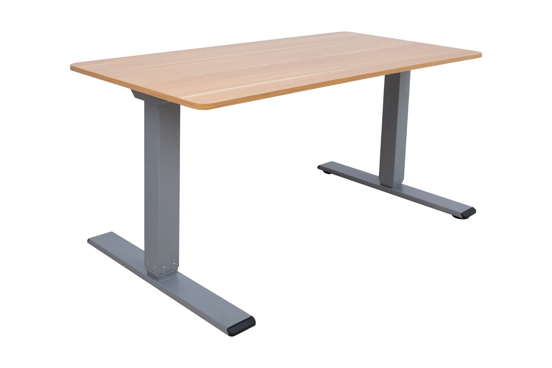 ERGO OPTIMAL Skrivbord med 2 motor 160×80 cm Trä/Grå –
