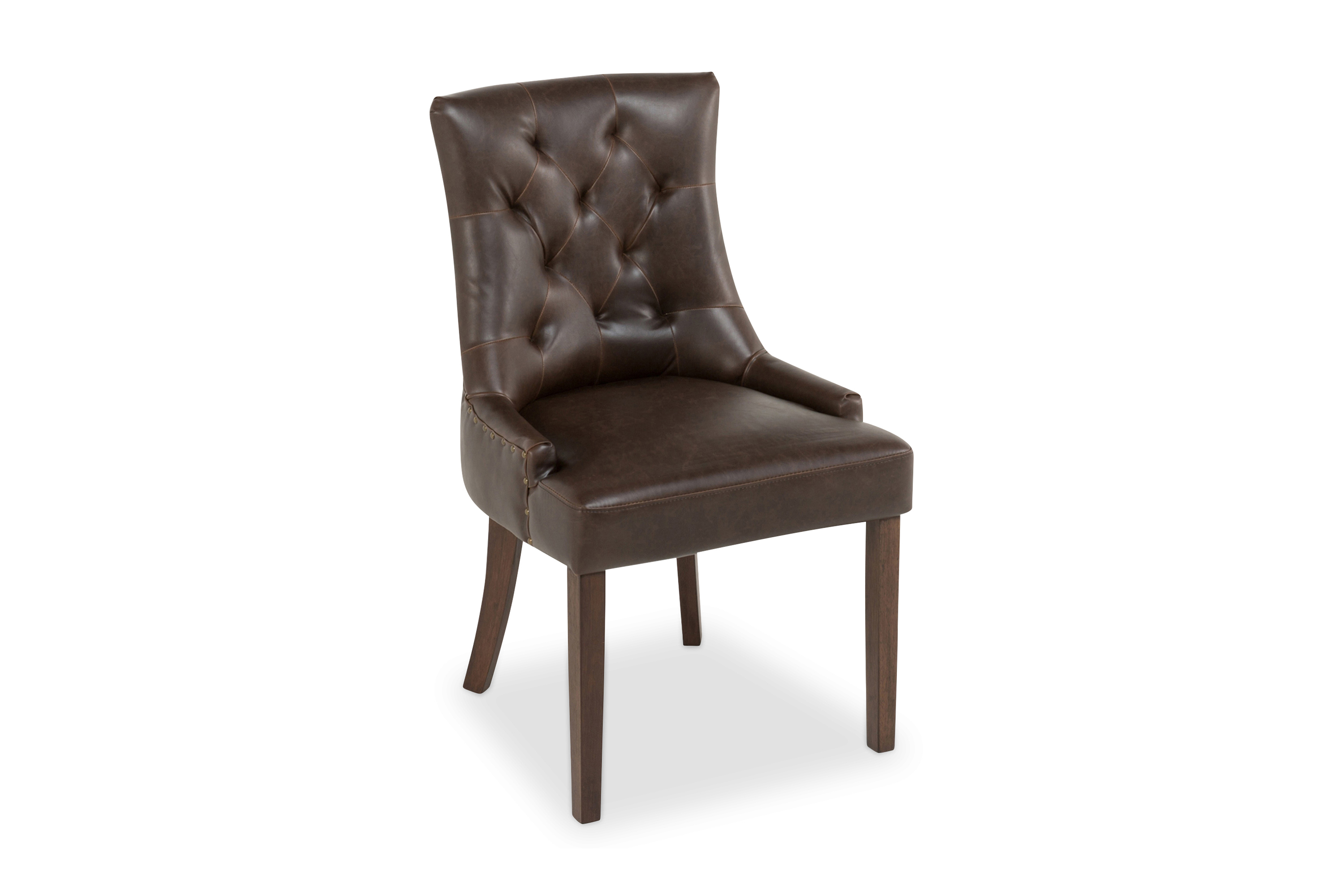 CARMINE Fåtölj Konstläder Brun –