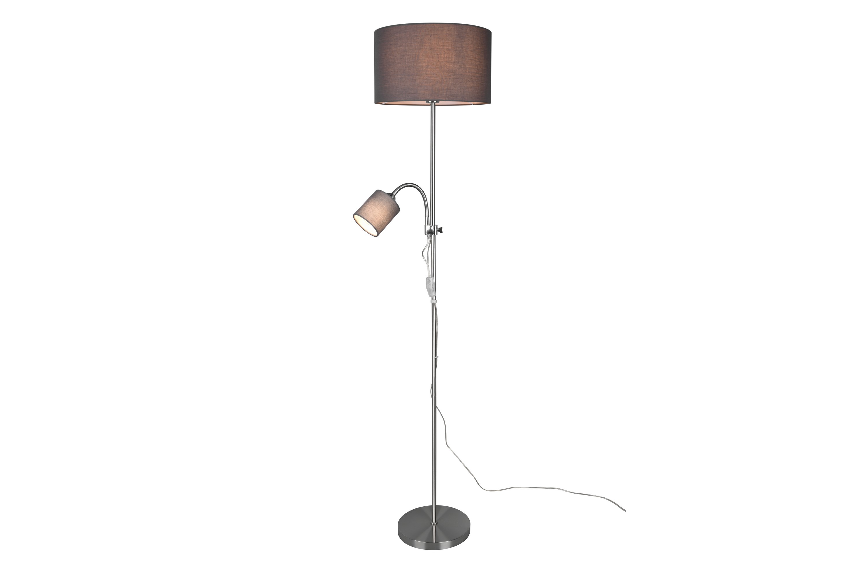 OWEN Golvlampa E27+E14 grå – Grå